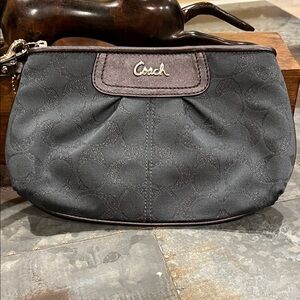 Coach Blue Signature Clutch Wristlet